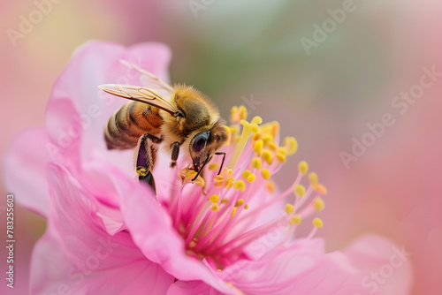Close up of bee on flower.