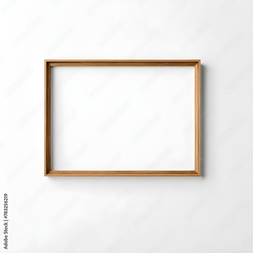 Frame mockup, light wood, white background, horizontal Frame mockup, light wood, white background, horizontal