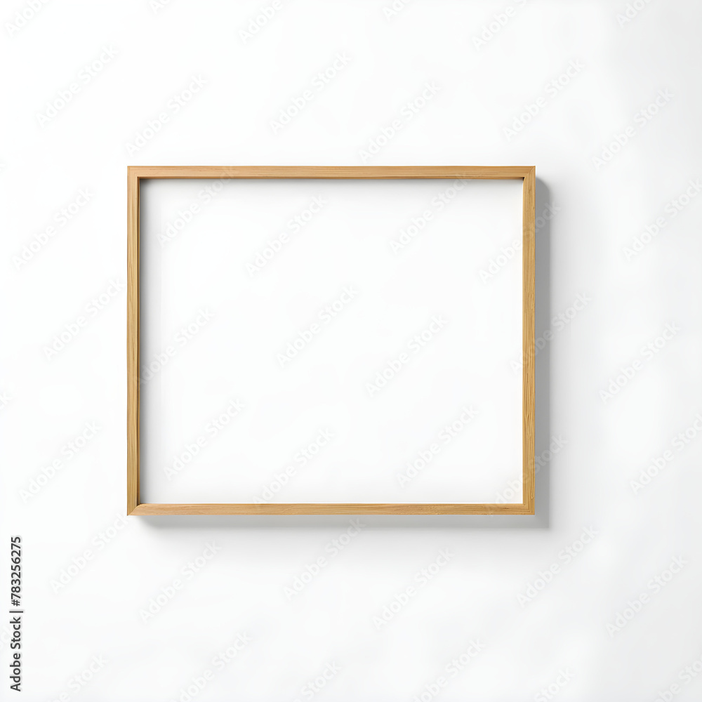 Frame mockup, light wood, white background, horizontal Frame mockup, light wood, white background, horizontal