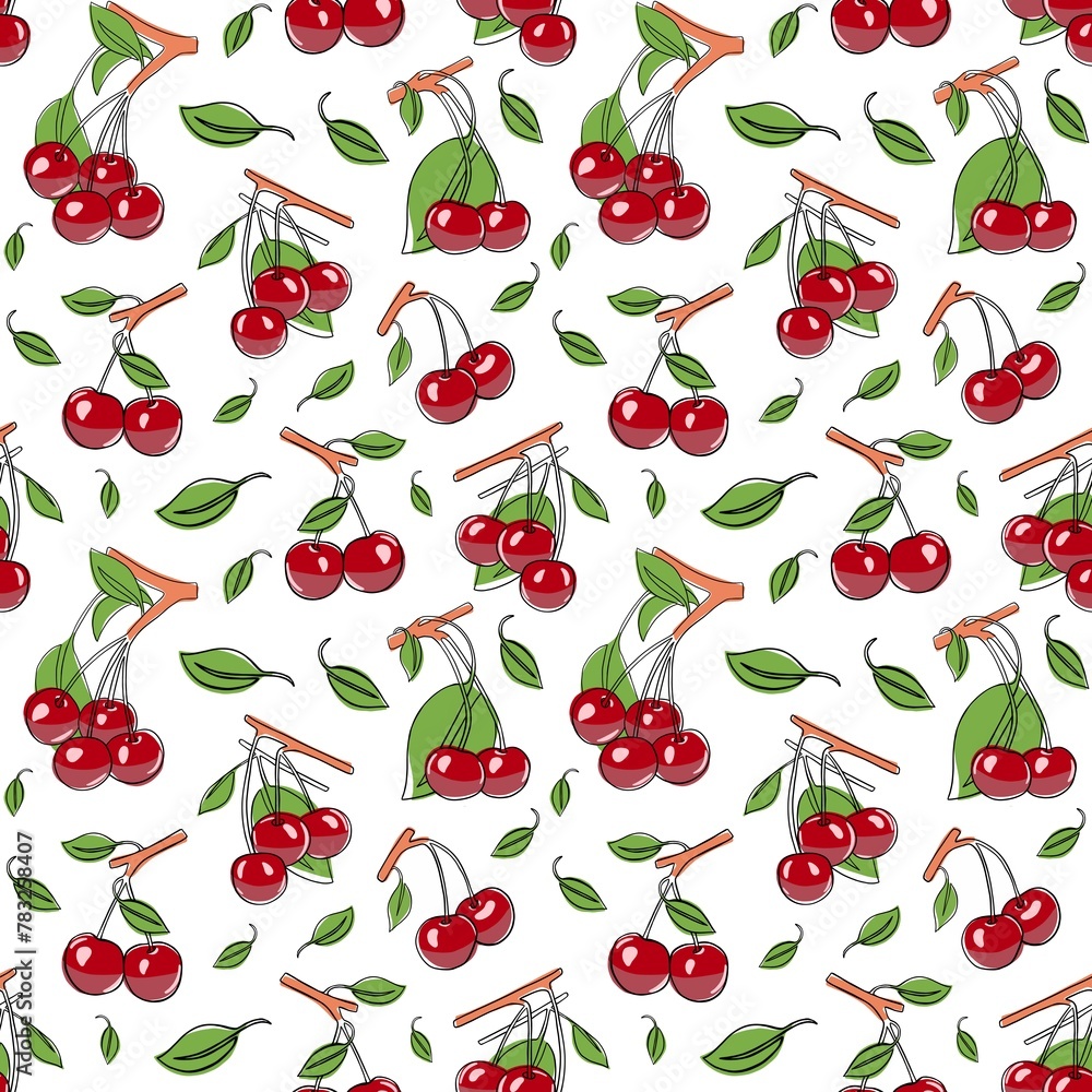Seamless Pattern background cherry Seamless Pattern background cherry
