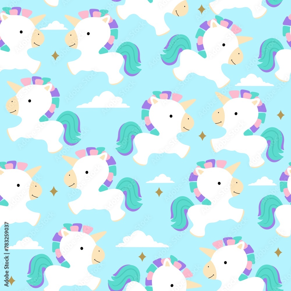seamless pattern with baby unicorn toys seamless pattern with baby unicorn toys