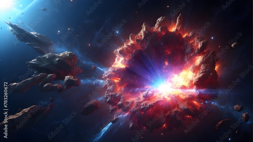 space supernova explosion. space environment