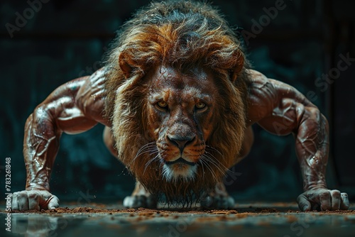 Lion Man Working Out