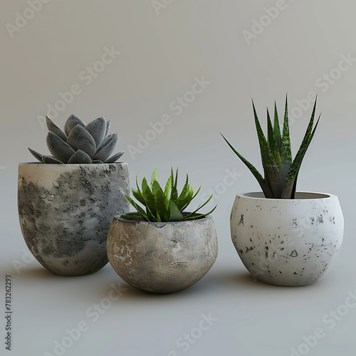 Stylized Pots Plants