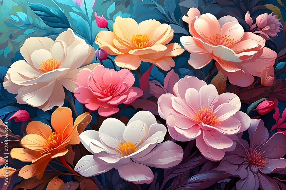 A Lush Bouquet of Pink Roses, Nature's Eloquent Expression of Love and Beauty. A Lush Bouquet of Pink Roses, Nature's Eloquent Expression of Love and Beauty.