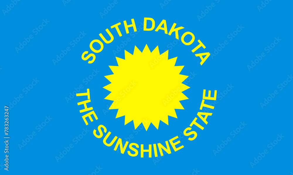 Fototapeta premium Flag of South Dakota (1909 1963)