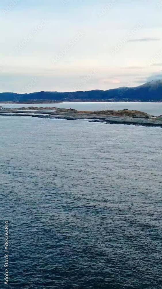 Aerial view of beautiful Norway landscape