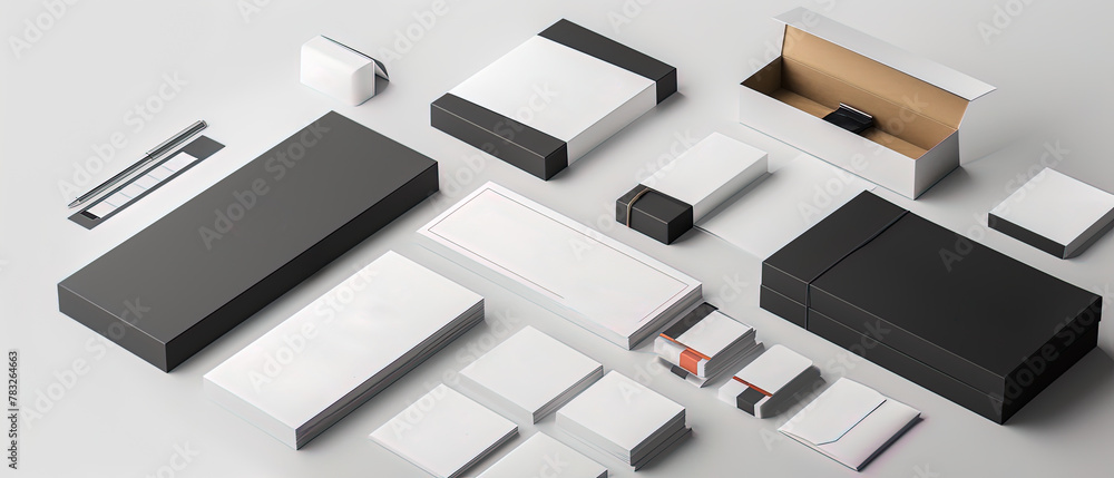 Collection of white and black business cards and papers Collection of white and black business cards and papers