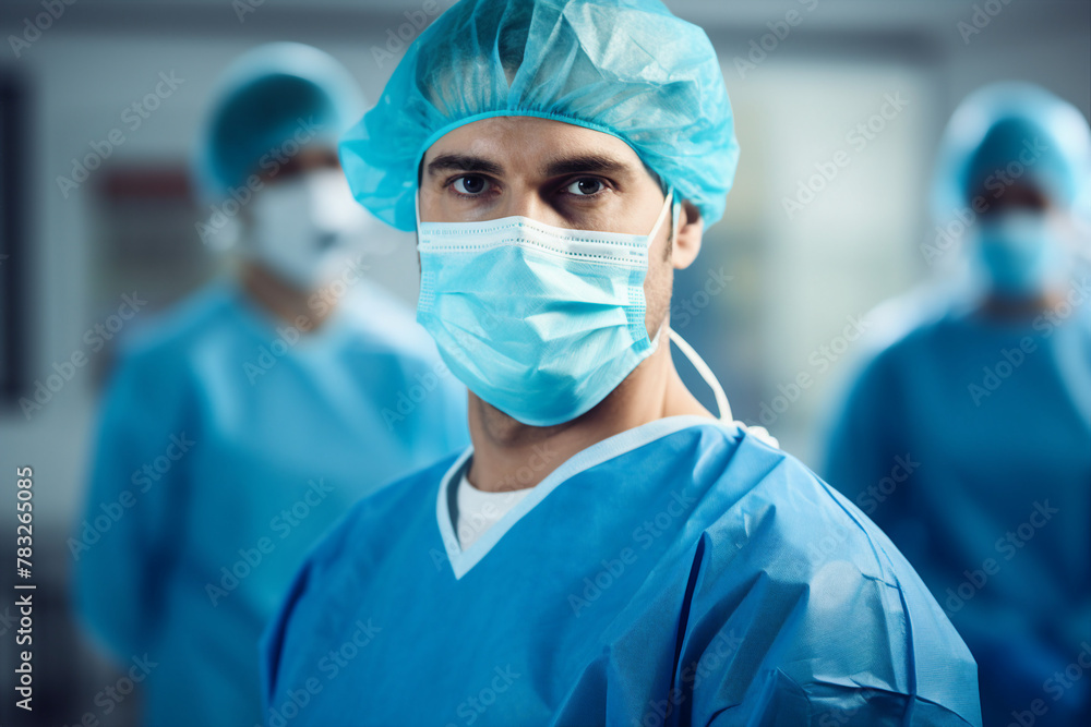 Highly skilled surgeon doctor in operation room after hard successful operation Generative AI Highly skilled surgeon doctor in operation room after hard successful operation Generative AI