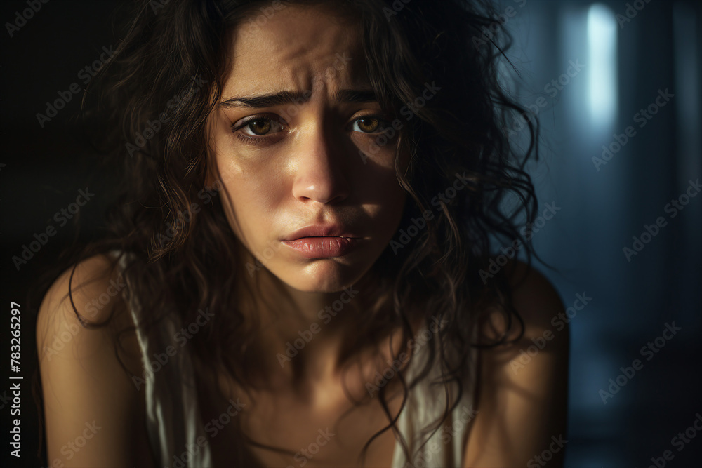 AI generated picture of young teen girl dealing with depression sadness and feeling alone AI generated picture of young teen girl dealing with depression sadness and feeling alone