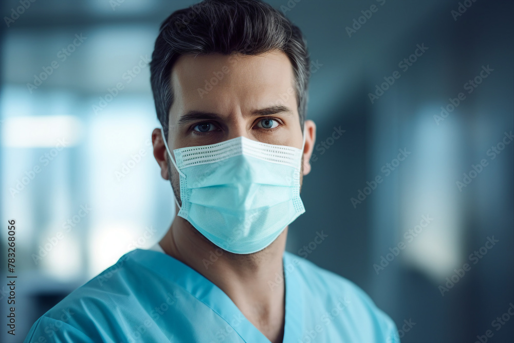 Generative IA picture modern operating room in futuristic surgery clinic team of professionals operating patient Generative IA picture modern operating room in futuristic surgery clinic team of professionals operating patient