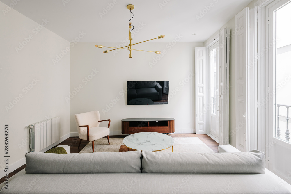 Modern living room with simple and sober design Modern living room with simple and sober design