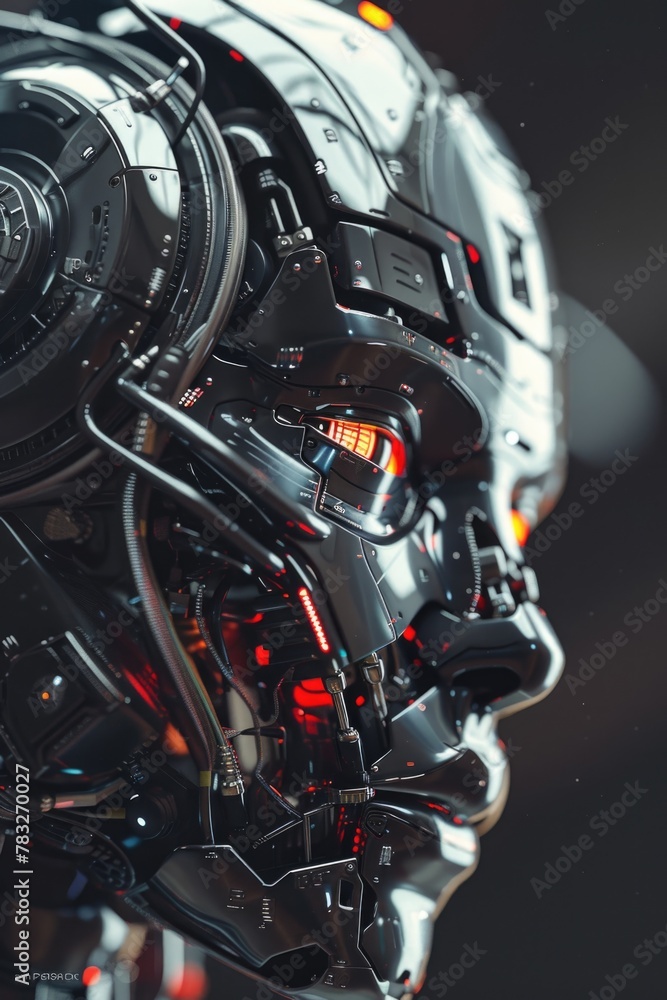 custom made wallpaper toronto digitalDetailed close up of a robot's head, suitable for technology and artificial intelligence concepts
