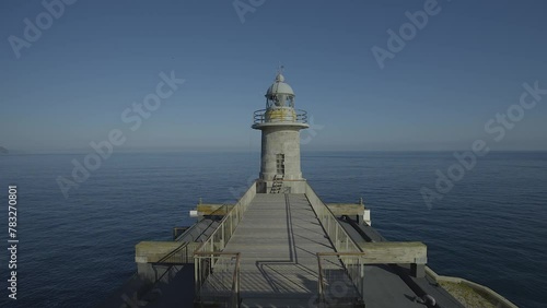 lighthouse on the coast of the Basque Country