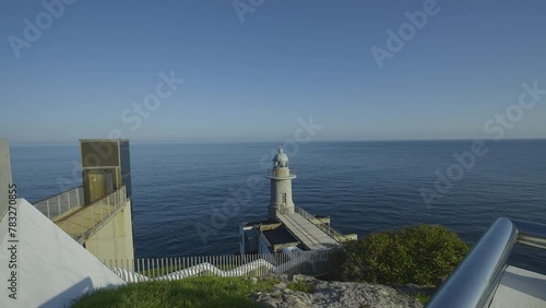 lighthouse on the coast of the Basque Country