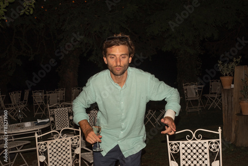 Candid nightlife portrait