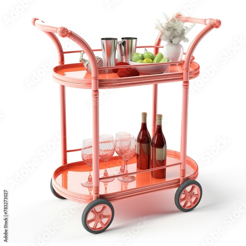 bar cart coralpink photo