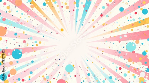 A vibrant background filled with bubbles and confetti. Perfect for festive designs