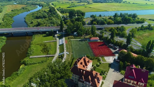 Playground River Warta Konin Rzeka Boisko Aerial View Poland