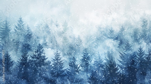 A serene winter scene, perfect for seasonal promotions photo