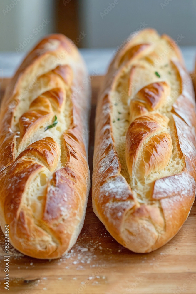 French baguette on kitchen table stock photo of traditional French bread for culinary concepts French baguette on kitchen table stock photo of traditional French bread for culinary concepts