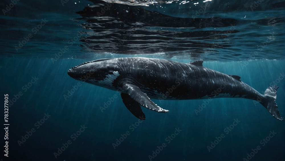 Obraz premium whale in the water