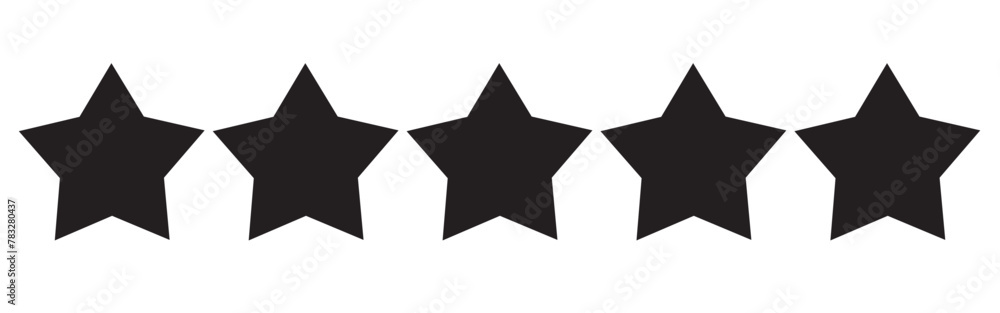 Stars collection. Star vector icons. Golden and Black set of Stars, isolated on transparent background. Star icon. Stars in modern simple flat style. Vector