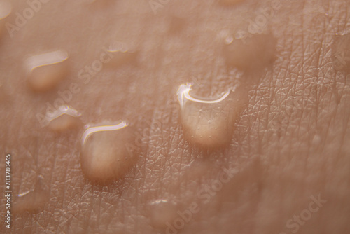 Water Drops Wet Abstract Body Skin Close-up