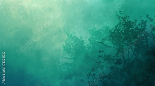 A gradient backdrop transitioning smoothly from green to blue  creating a serene and tranquil ambiance