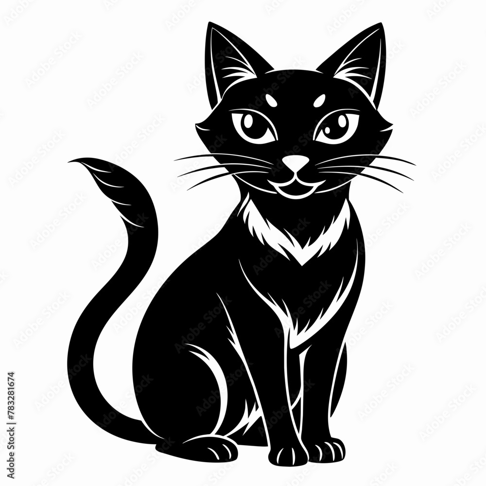 black  cat vector