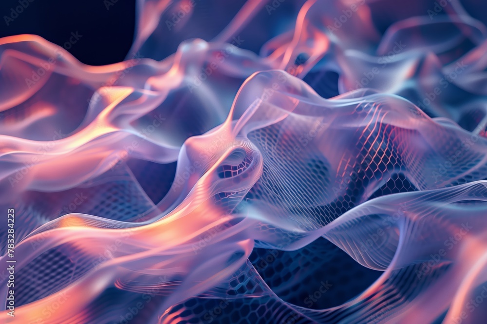 Obraz premium Abstract Silk Texture with Smooth Waves and Elegant Flow