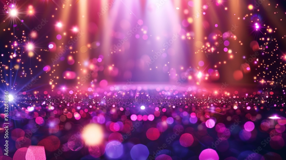Glitzy awards show poster with dazzling lights and dazzling effects Glitzy awards show poster with dazzling lights and dazzling effects