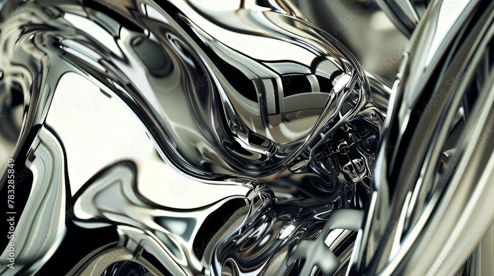 Lustrous chrome effect giving depth and richness to illustrations Lustrous chrome effect giving depth and richness to illustrations