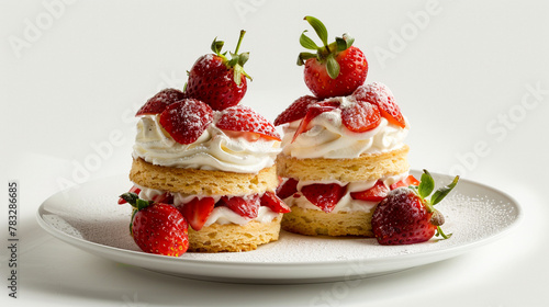 layered strawberry shortcake