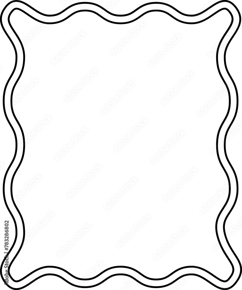wavy rectangle outline. wavy rectangle outline.