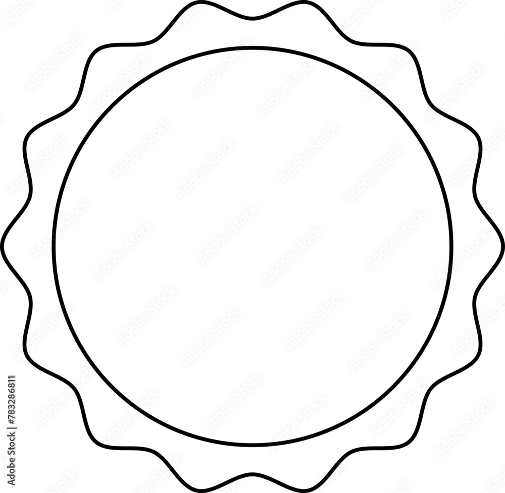 wavy round outline. wavy round outline.
