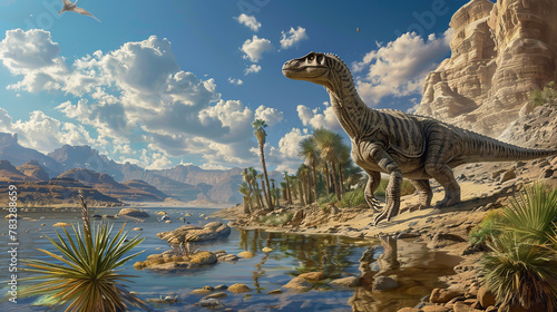 In a desert oasis  scientists discover ancient fossils  unraveling the tale of prehistoric existence.