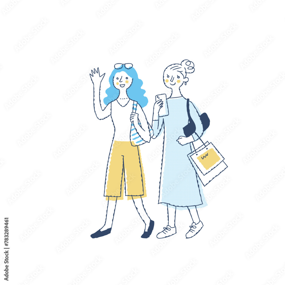 インバウンド・旅を楽しむ女性2人