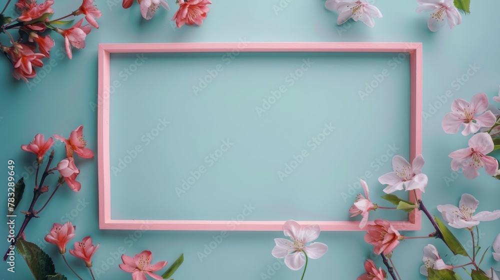 frame background with flowers for design. frame background with flowers for design.