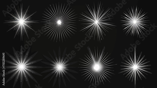 a set of white stars on a black background