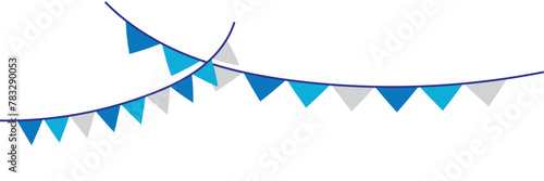 Carnival garland with flags isolated on white background. Decorative colorful pennants for birthday celebration, festival and bright decoration ideas 12