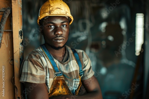 Portrait of a young male plumber