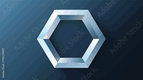 a 3d image of a hexagonal object