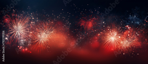 Abstract colored firework background with free space for text.