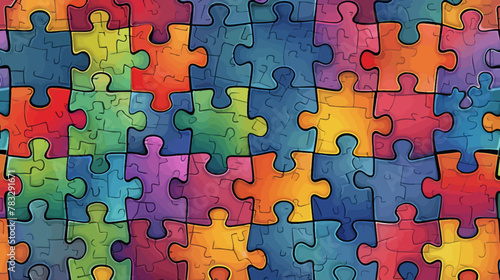 a multicolored puzzle pattern with missing pieces