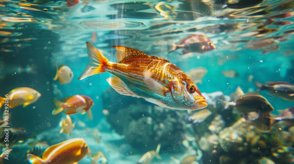 Naklejka premium sea fish underwater.