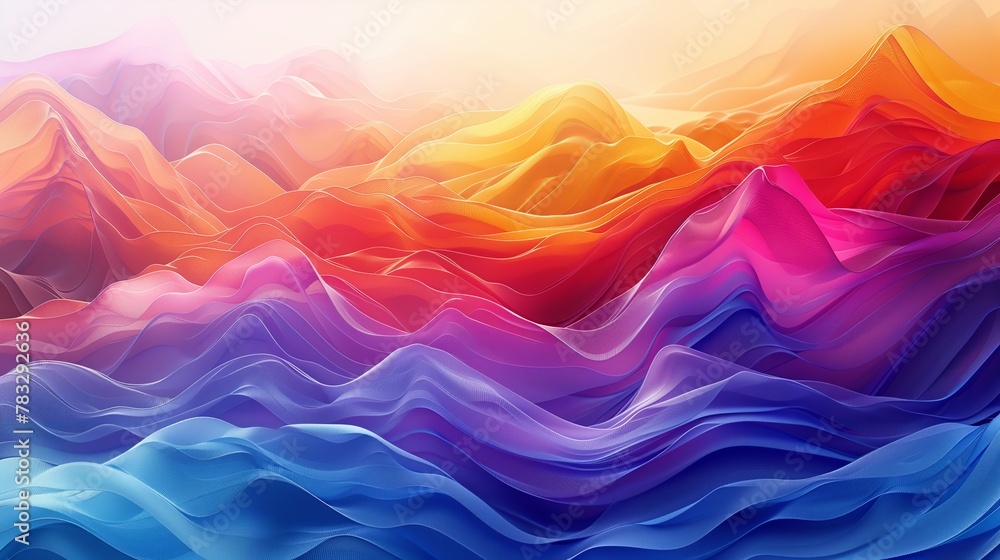 Obraz premium Abstract Colorful Background With Mountines