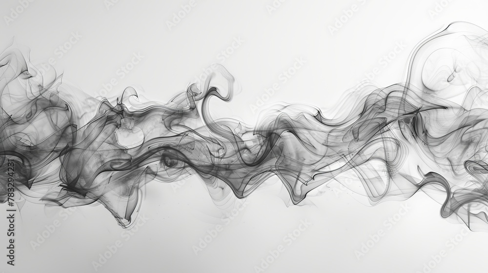 Ethereal Monochrome Smoke Dancing in the Light.