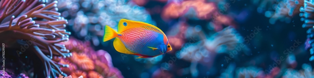 Naklejka premium Undersea world. Fish in the sea.