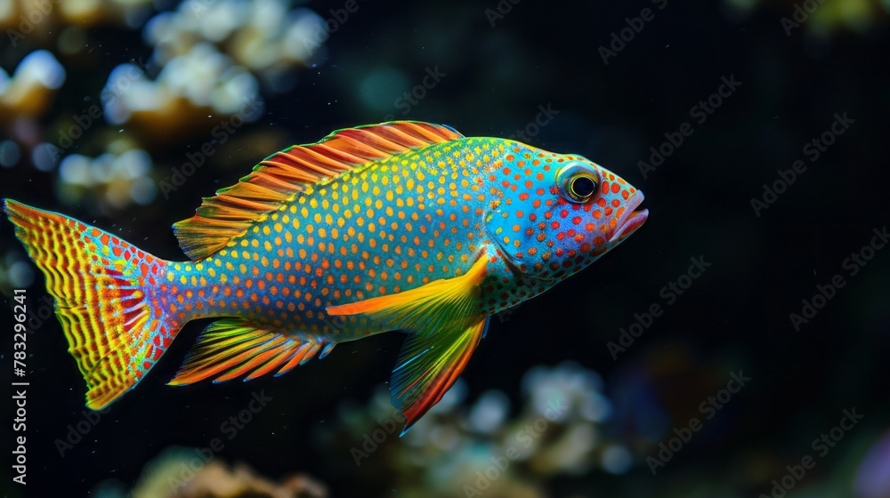 Fototapeta premium Undersea world. Fish in the sea.